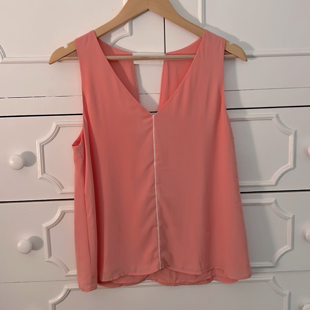 Pink Note Blouse Tank Size Large
